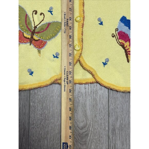 Storybook Knits Exclusively for HSN SIZE L YELLOW BUTTERFLIES - Picture 8 of 12